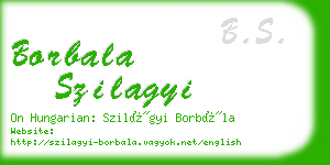 borbala szilagyi business card